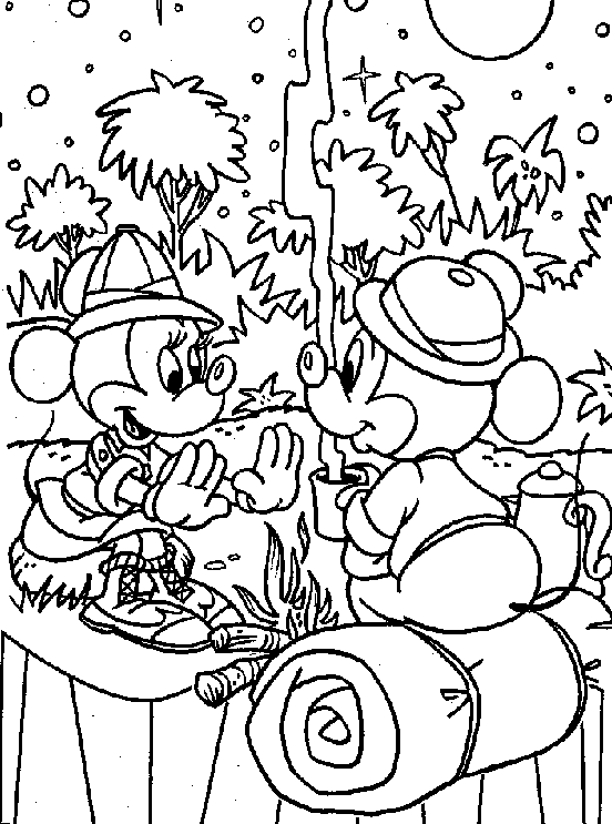 coloriage Disney-camping