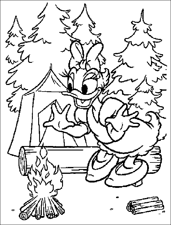 coloriage Disney-daisy-camp