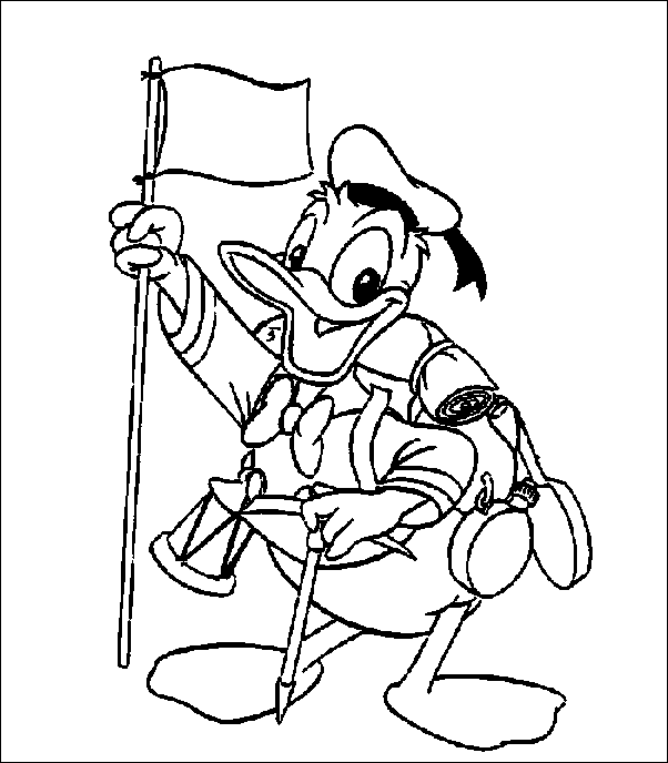 coloriage Disney-donald-explorateur