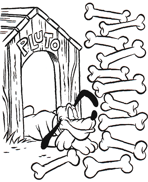 coloriage Disney-pluto-reve