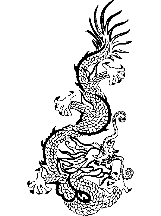 coloriage Dragons-chinois