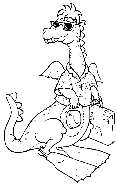 coloriage Dragons-vacances