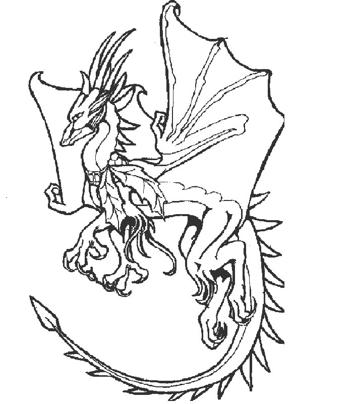 coloriage dragon-emeraude