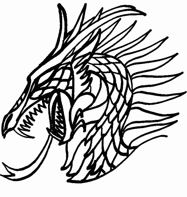 coloriage dragon-mechant