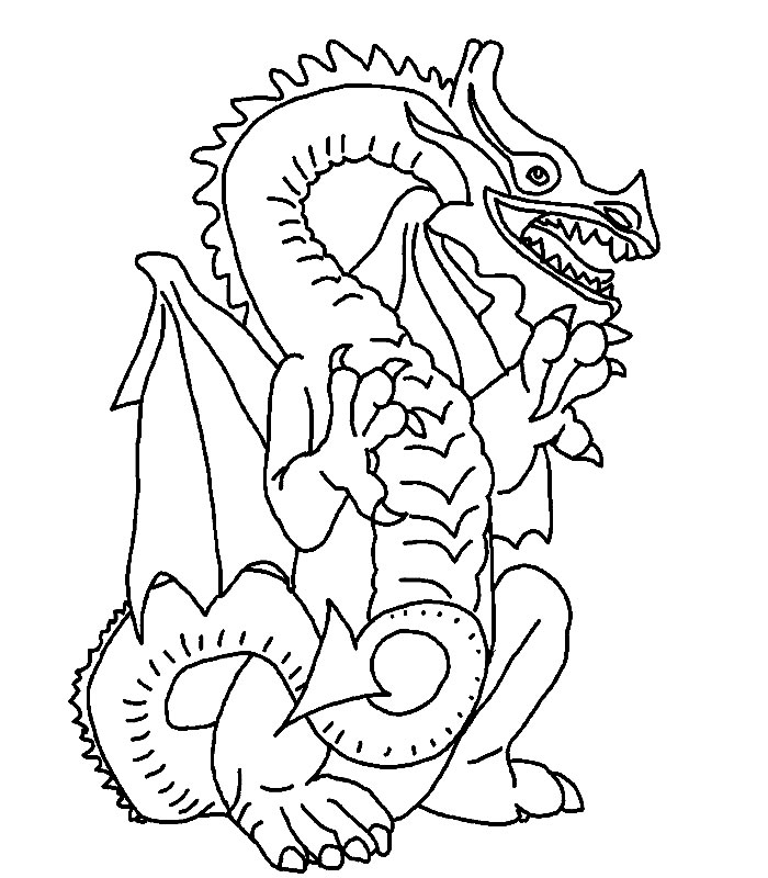 coloriage dragon-rouge